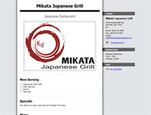 Tablet Screenshot of mikatajapanesegrill.com